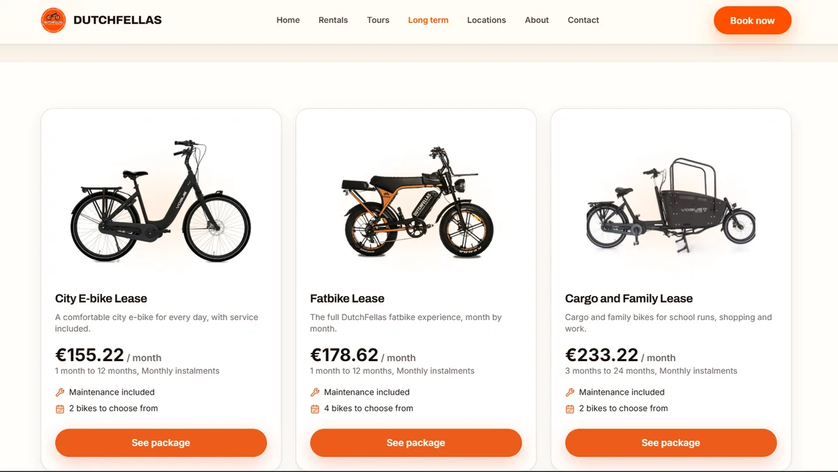 Plataforma de aluguer DutchFellas