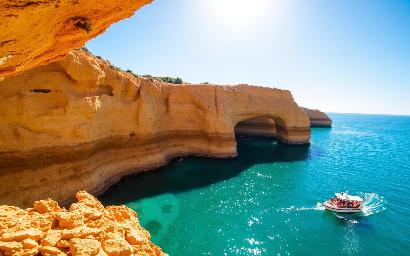 Experiência ao ar livre no Algarve ao amanhecer