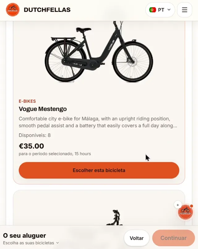 Interface do projeto DutchFellas