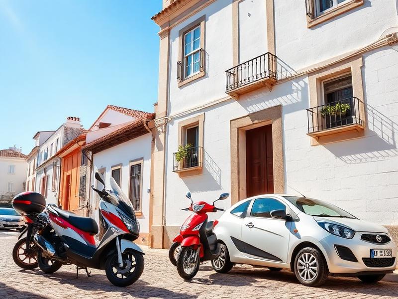 Scooters e automóvel de aluguer no Algarve
