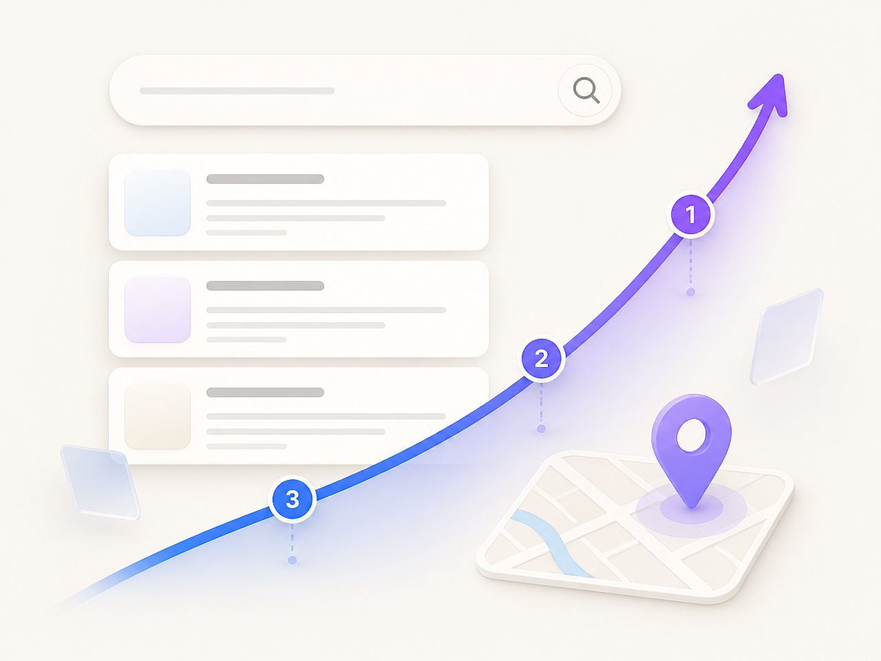 SEO dashboard with keyword rankings, organic traffic and conversions